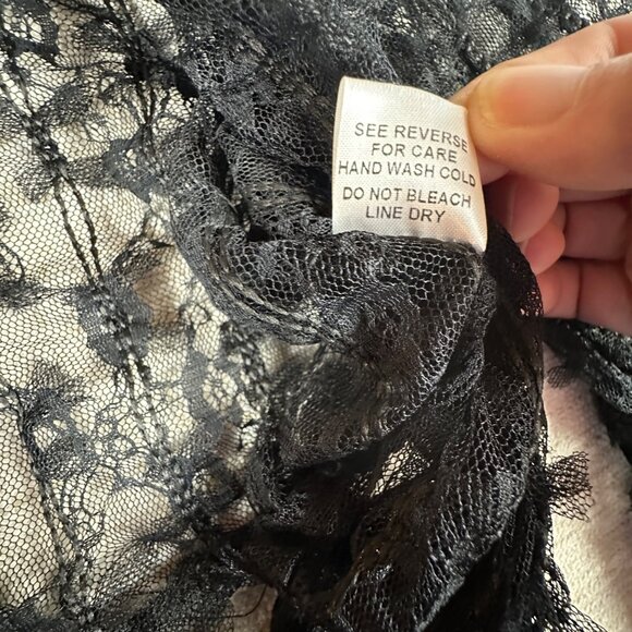 Akira Womens L Sheer Lace Black Cover Jacket Whimsigoth Victorian Boho Baddie - Picture 8 of 11